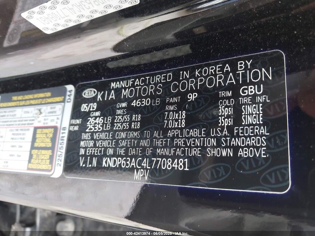 KNDP63AC4L7708481 2020 KIA SPORTAGE photo no. 9