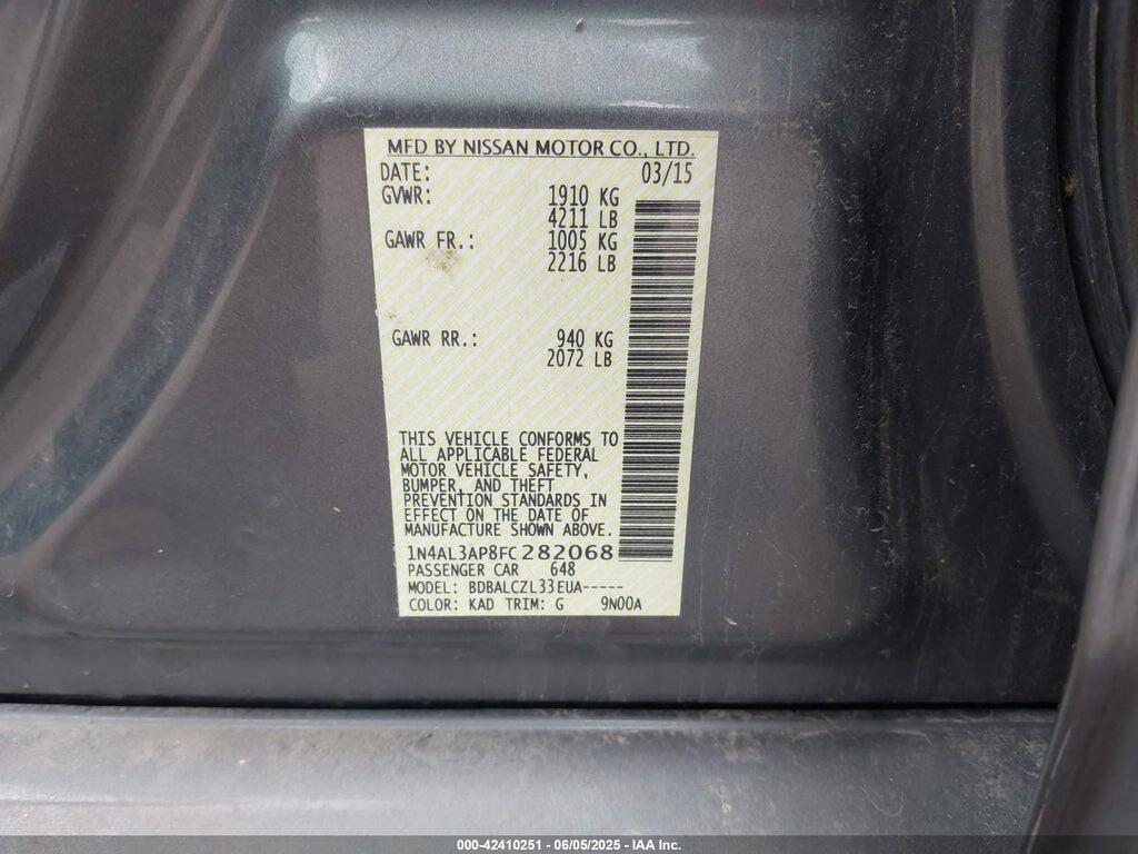 1N4AL3AP8FC282068 2015 NISSAN ALTIMA photo no. 9