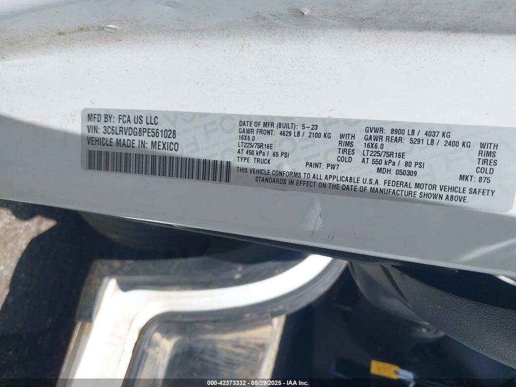 3C6LRVDG8PE561028 2023 RAM PROMASTER 2500 photo no. 9