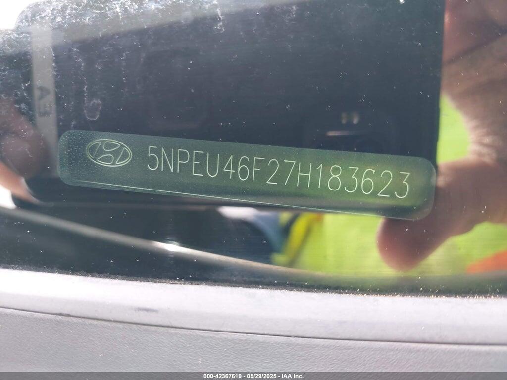 5NPEU46F27H183623 2007 HYUNDAI SONATA photo no. 9