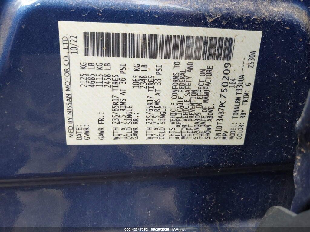 5N1BT3AB7PC750209 2023 NISSAN ROGUE photo no. 9