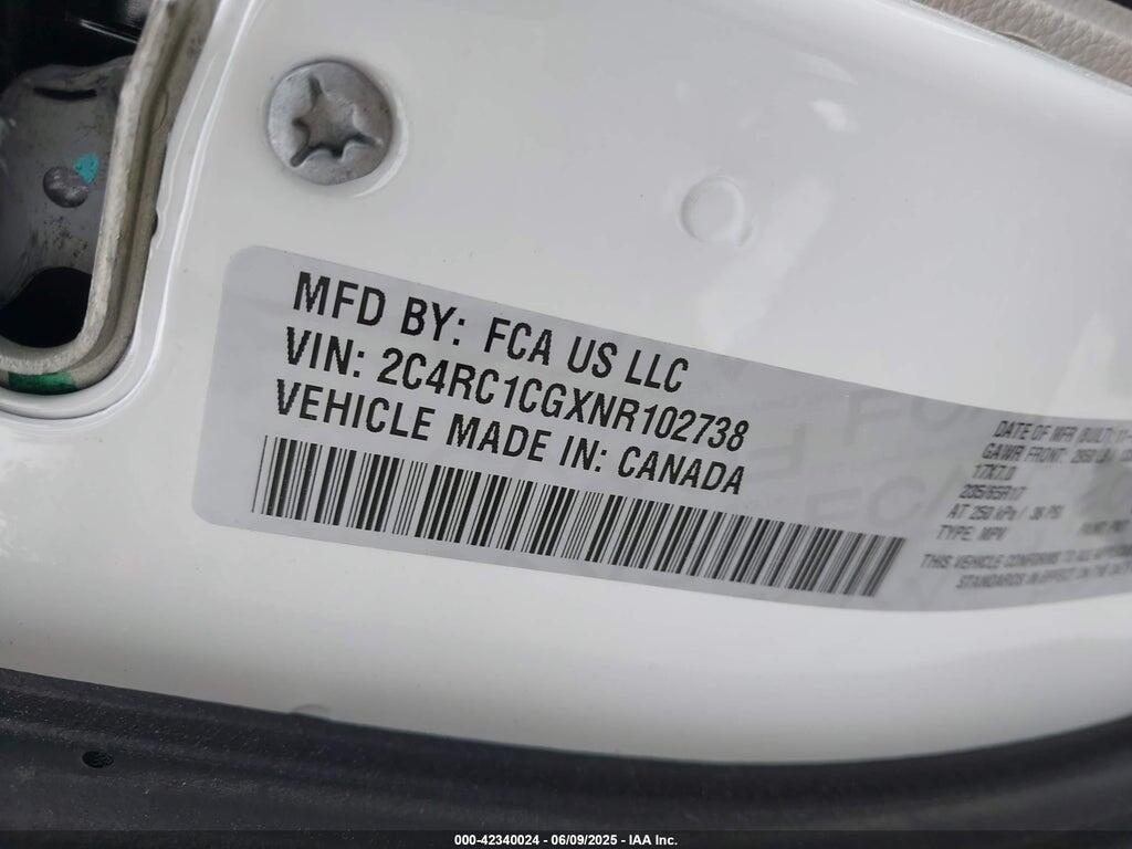 2C4RC1CGXNR102738 2022 CHRYSLER VOYAGER photo no. 9