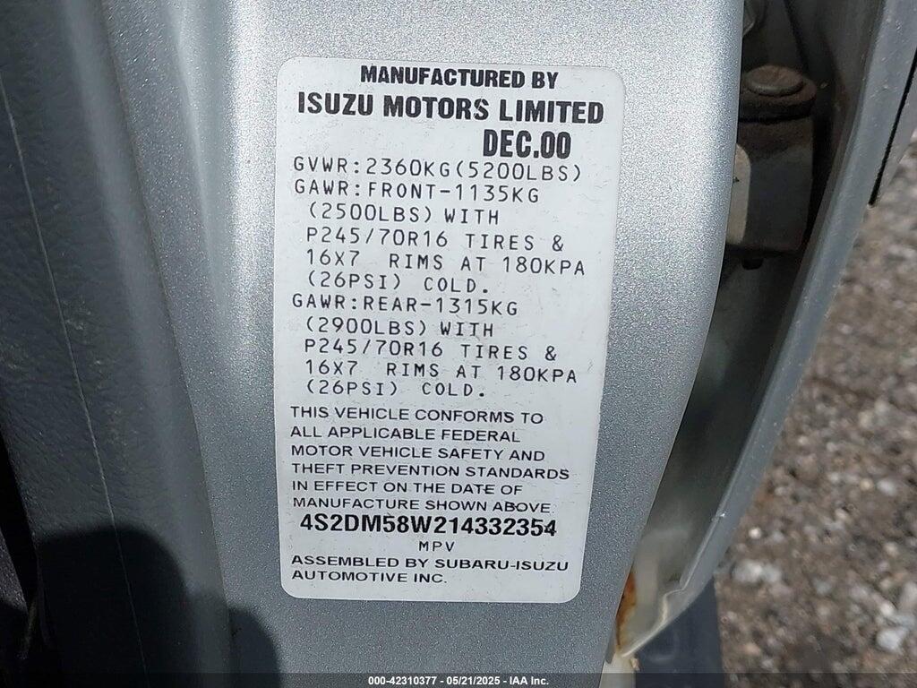 4S2DM58W214332354 2001 ISUZU RODEO photo no. 9