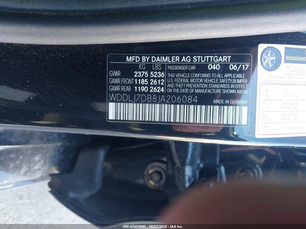 WDDLJ7DB8JA206084 2018 MERCEDES-BENZ CLS 550 photo no. 9