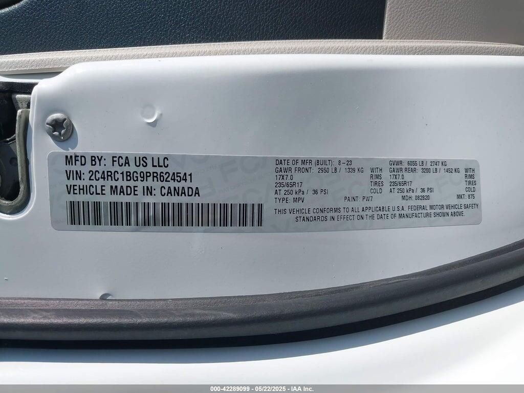 2C4RC1BG9PR624541 2023 CHRYSLER PACIFICA photo no. 9