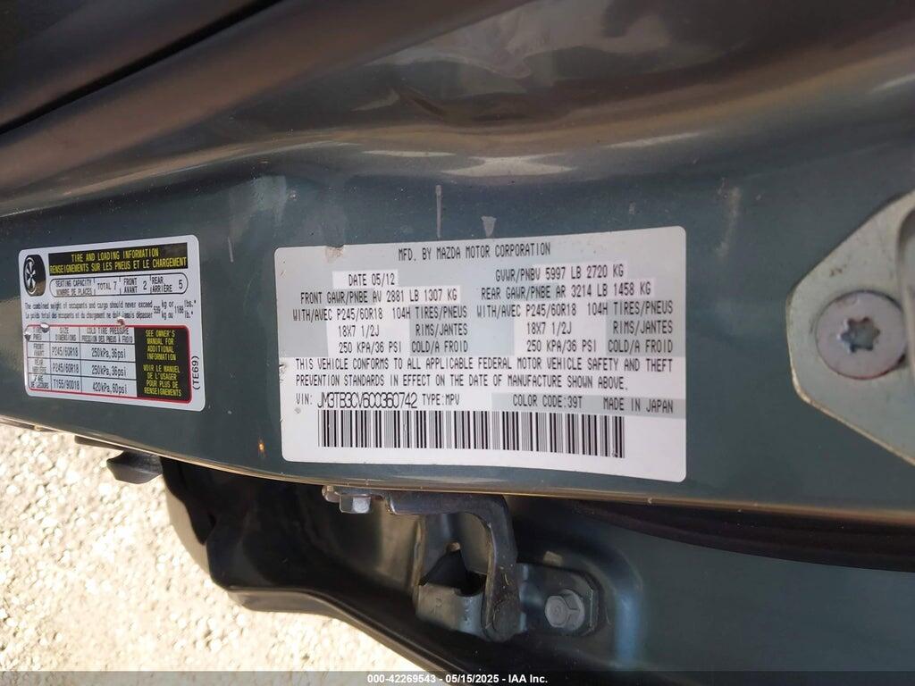 JM3TB3CV6C0360742 2012 MAZDA CX-9 photo no. 9
