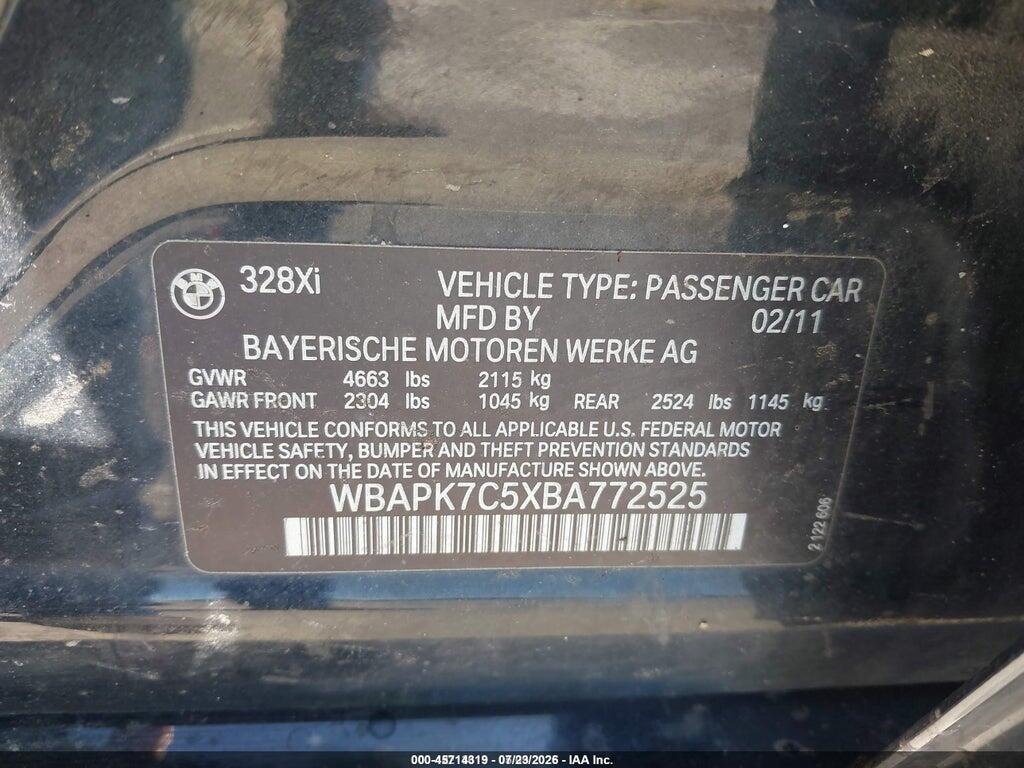 WBAPK7C5XBA772525 2011 BMW 328I photo no. 9