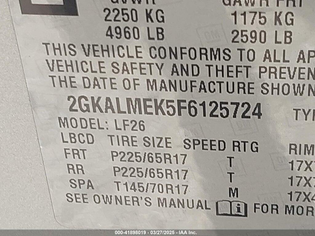 2GKALMEK5F6125724 2015 GMC TERRAIN photo no. 9
