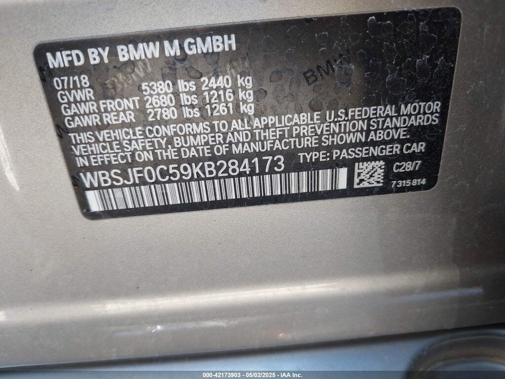 WBSJF0C59KB284173 2019 BMW M5 photo no. 9
