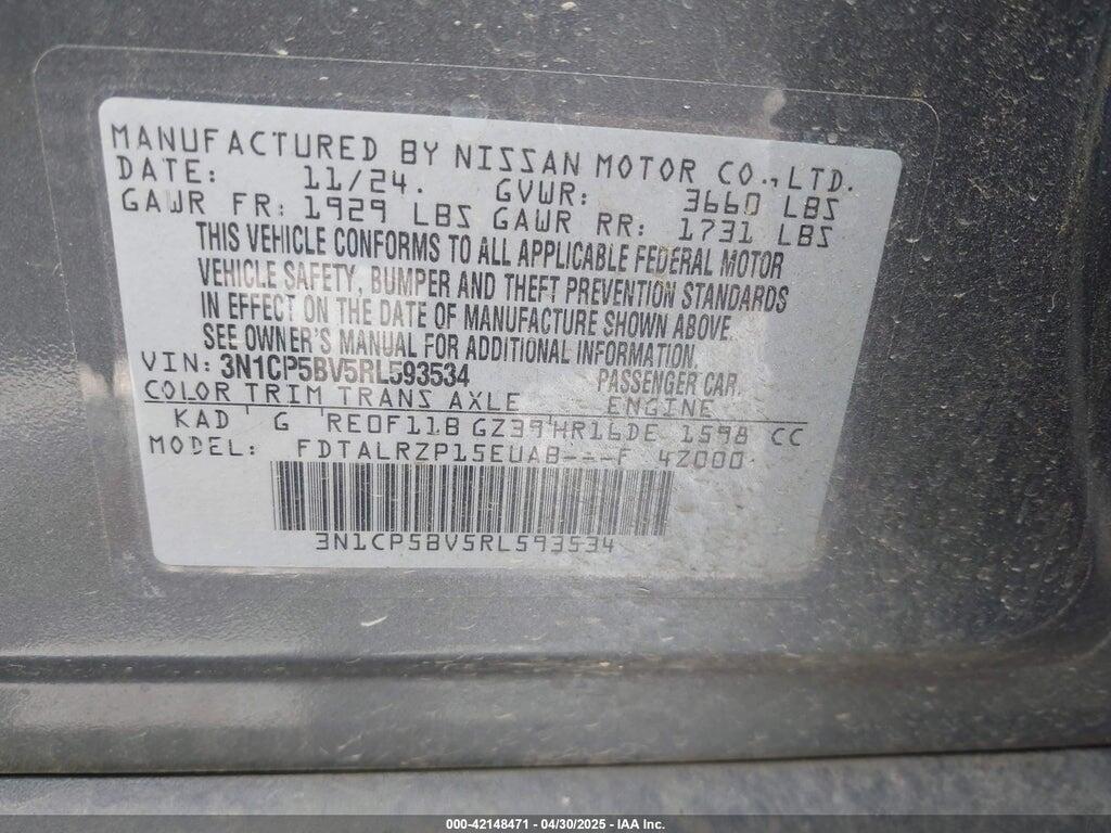 3N1CP5BV5RL593534 2024 NISSAN KICKS photo no. 9