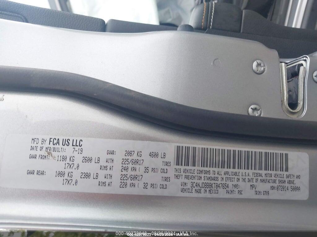 3C4NJDBB8KT847654 2019 JEEP COMPASS photo no. 9