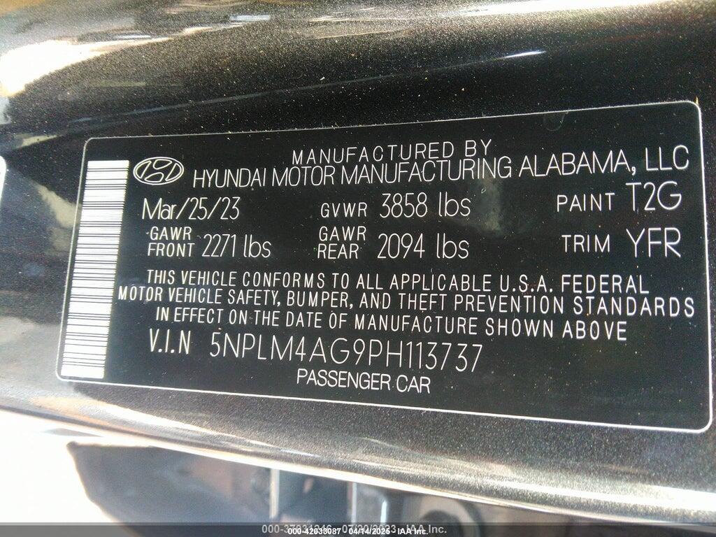 5NPLM4AG9PH113737 2023 HYUNDAI ELANTRA photo no. 9