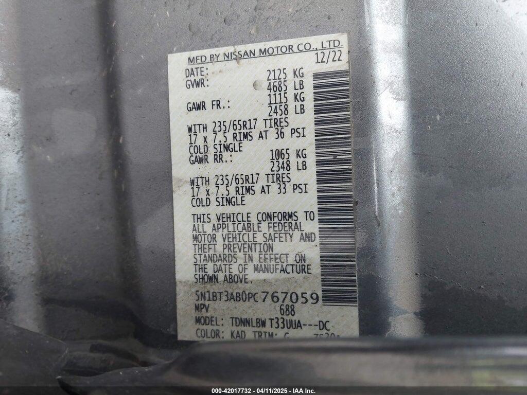 5N1BT3AB0PC767059 2023 NISSAN ROGUE photo no. 9