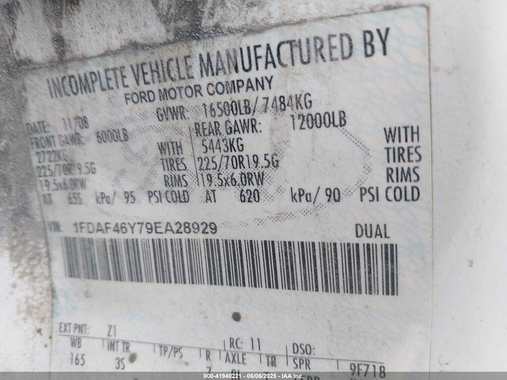 1FDAF46Y79EA28929 2009 FORD F-450 CHASSIS photo no. 8