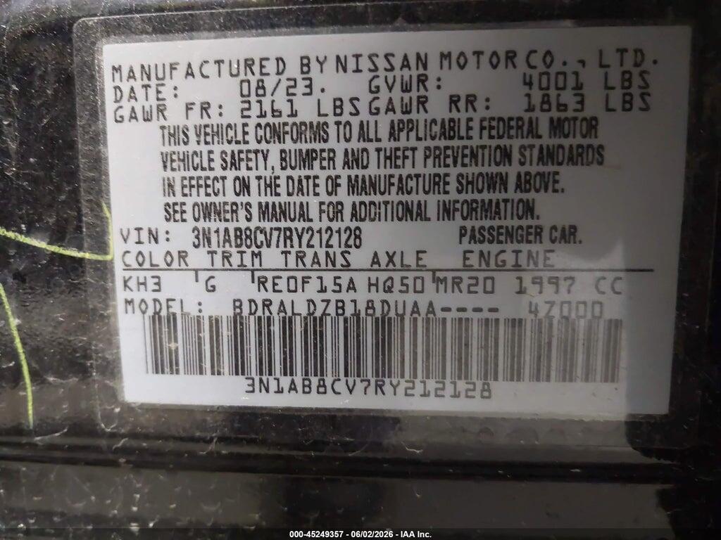 3N1AB8CV7RY212128 2024 NISSAN SENTRA photo no. 9
