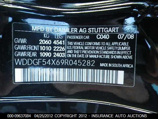 WDDGF54X69R045282 2009 MERCEDES-BENZ C300 photo no. 9