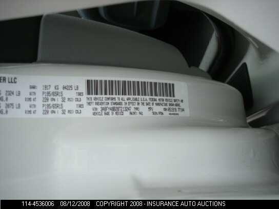 3A8FY48B28T213247 2008 CHRYSLER PT CRUISER photo no. 9