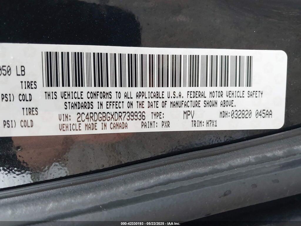 2C4RDGBGXDR739936 2013 DODGE GRAND CARAVAN photo no. 9
