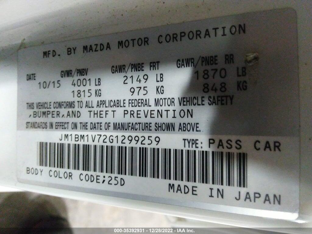 JM1BM1V72G1299259 2016 MAZDA MAZDA3 photo no. 9
