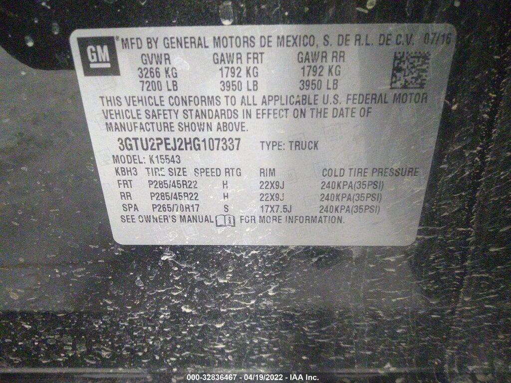3GTU2PEJ2HG107337 2017 GMC SIERRA 1500 photo no. 9