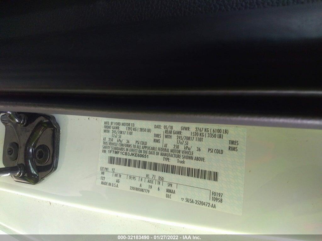 1FTMF1CB3JKE60651 2018 FORD F-150 photo no. 9