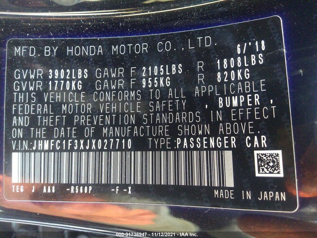JHMFC1F3XJX027710 2018 HONDA CIVIC SEDAN photo no. 9