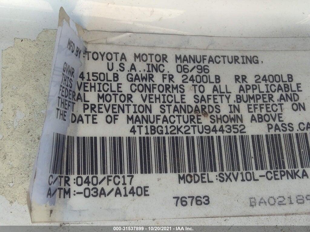 4T1BG12K2TU944352 1996 TOYOTA CAMRY photo no. 9