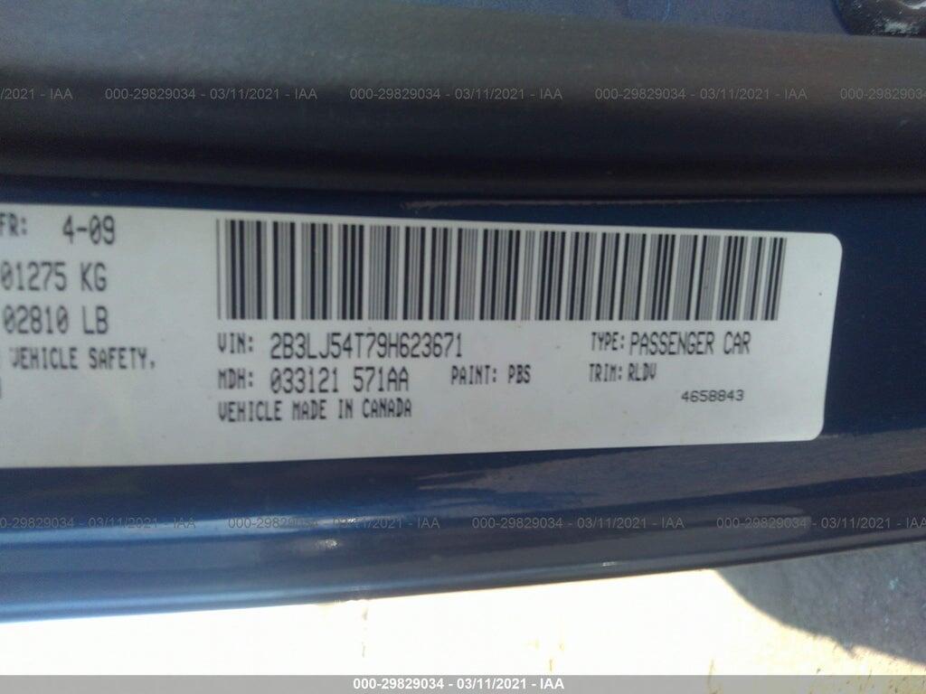 2B3LJ54T79H623671 2009 DODGE CHALLENGER photo no. 9