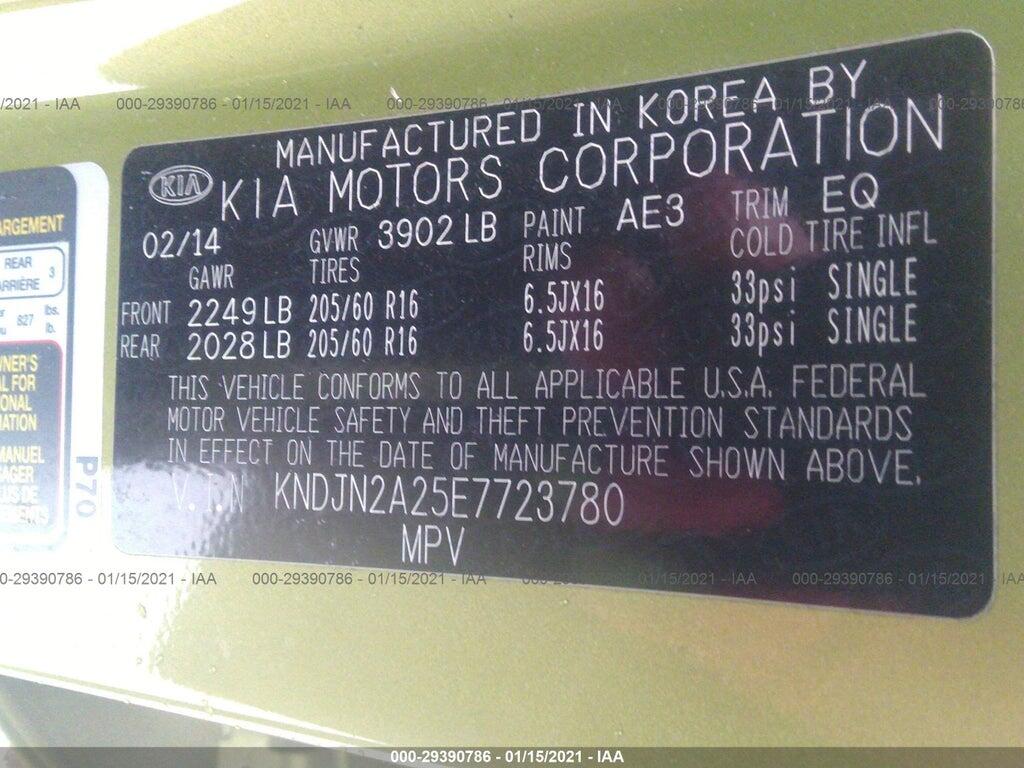 KNDJN2A25E7723780 2014 KIA SOUL photo no. 9