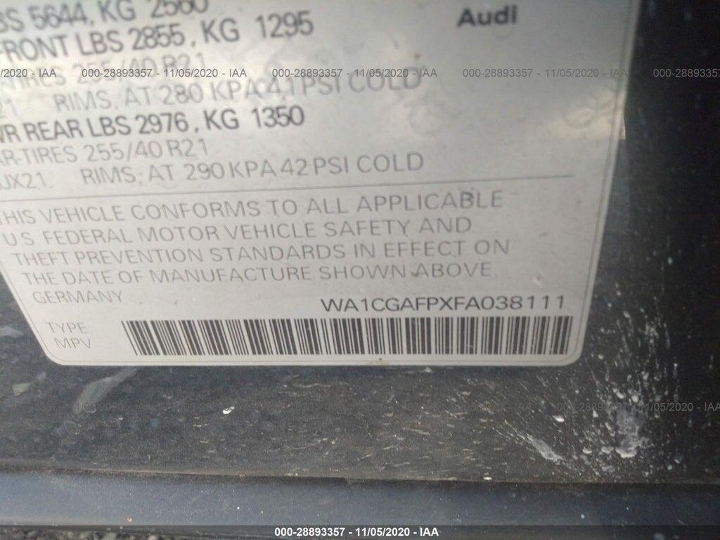 WA1CGAFPXFA038111 2015 AUDI SQ5 photo no. 9