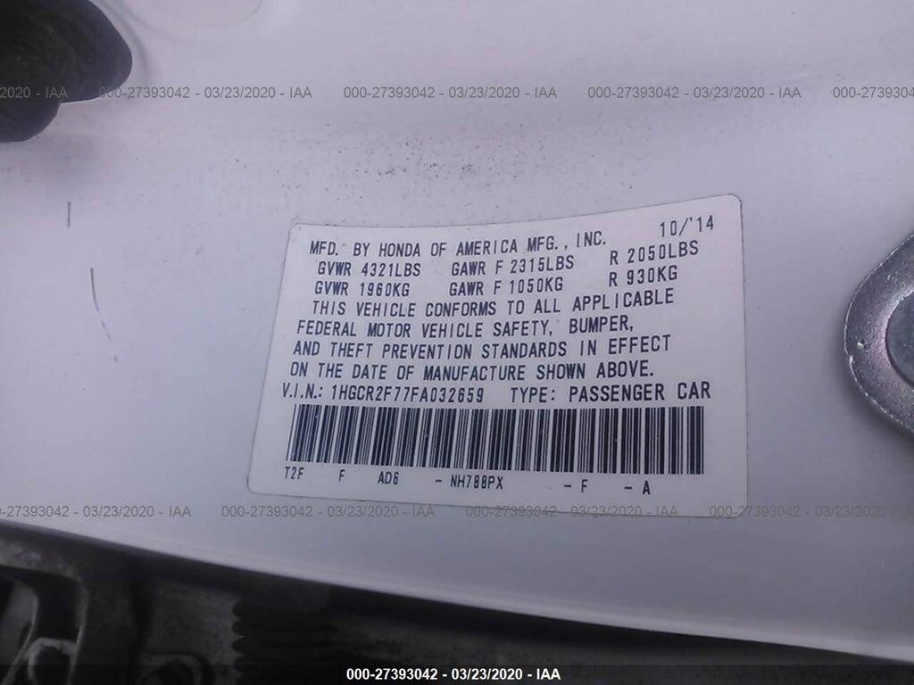 1HGCR2F77FA032659 2015 HONDA ACCORD photo no. 9