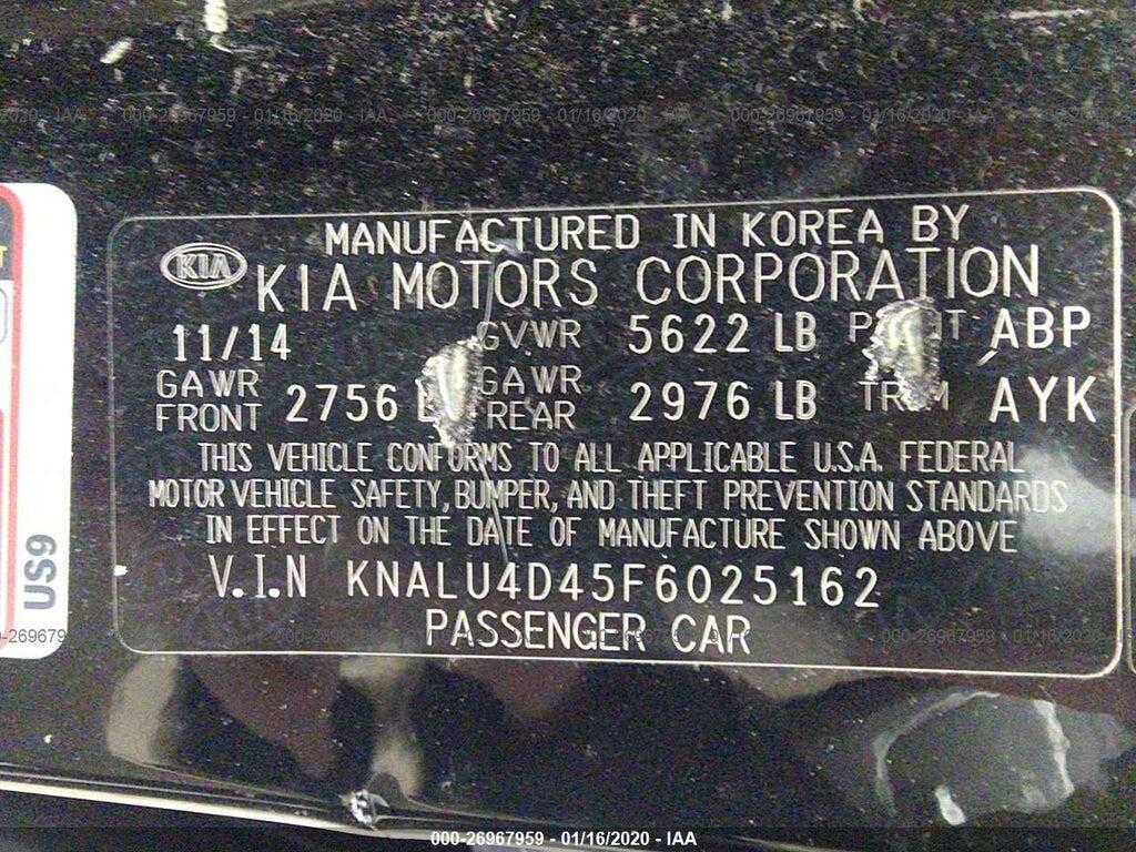 KNALU4D45F6025162 2015 KIA K900 photo no. 9