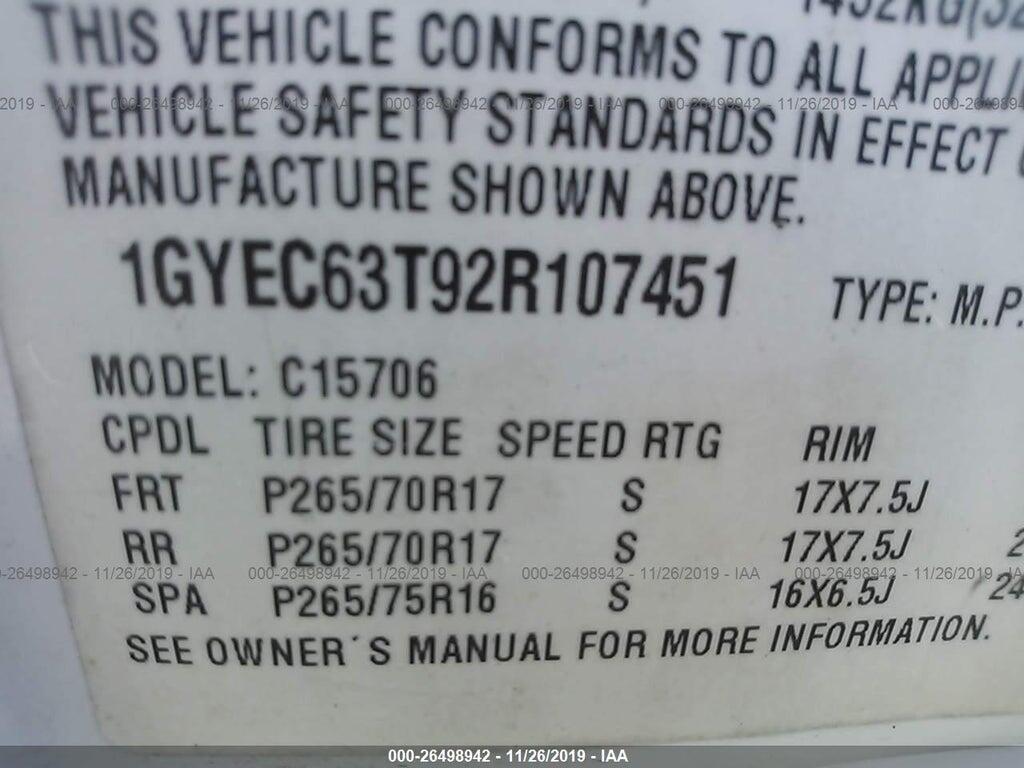 1GYEC63T92R107451 2002 CADILLAC ESCALADE photo no. 9