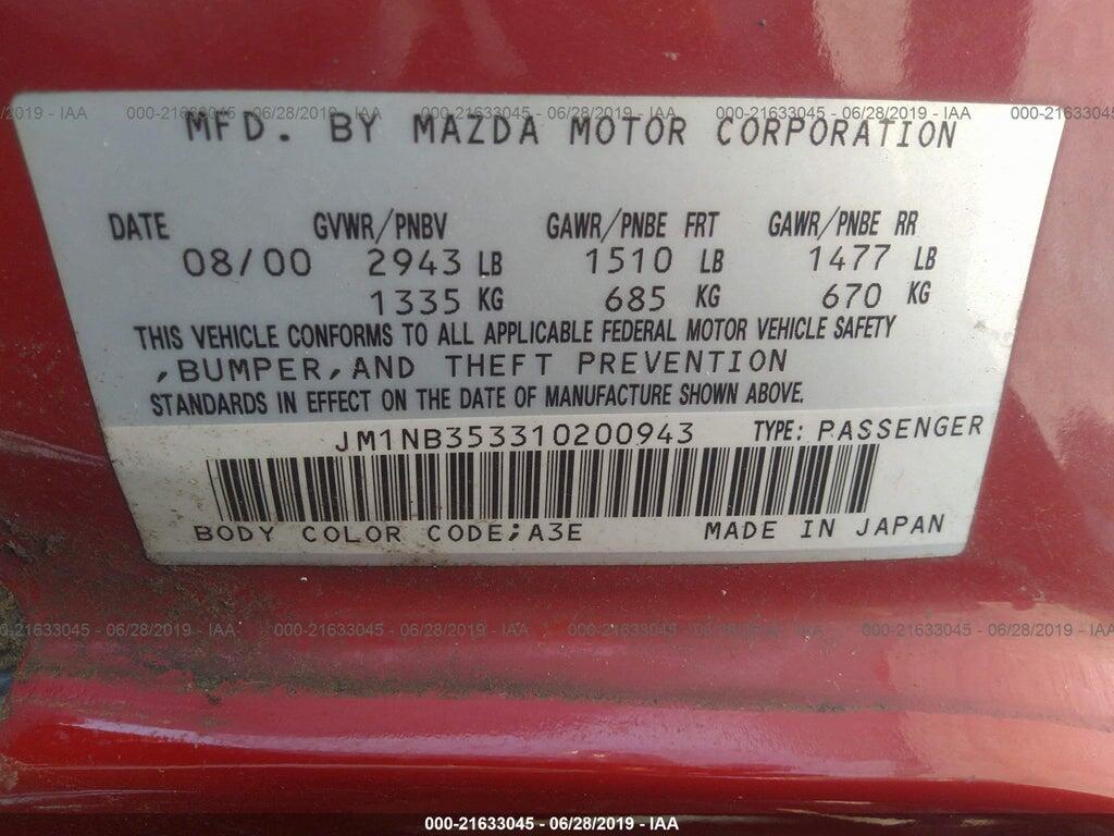 JM1NB353310200943 2001 MAZDA MX-5 MIATA photo no. 9