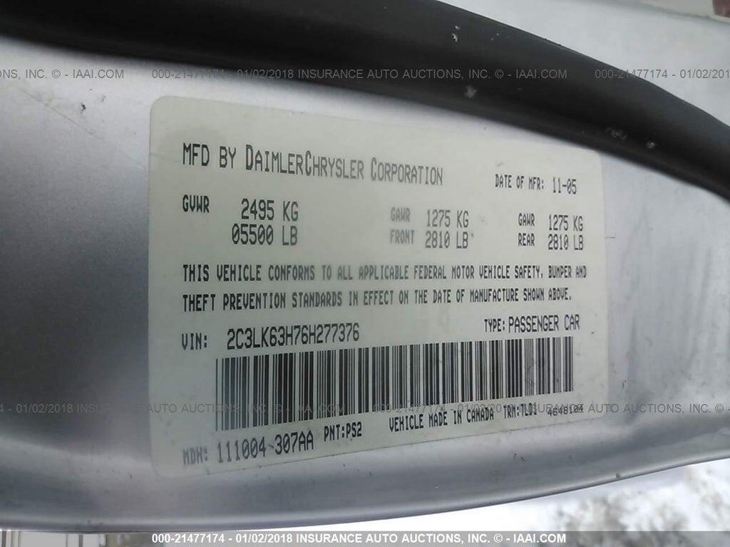 2C3LK63H76H277376 2006 CHRYSLER 300C photo no. 9