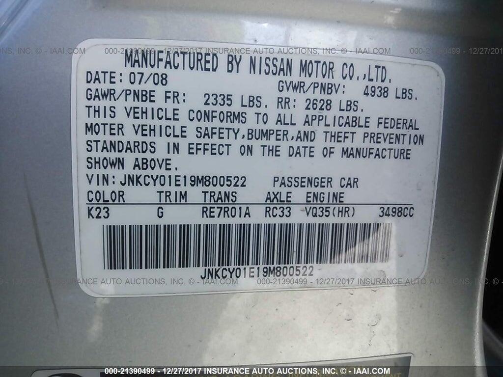 JNKCY01E19M800522 2009 INFINITI M35 photo no. 9