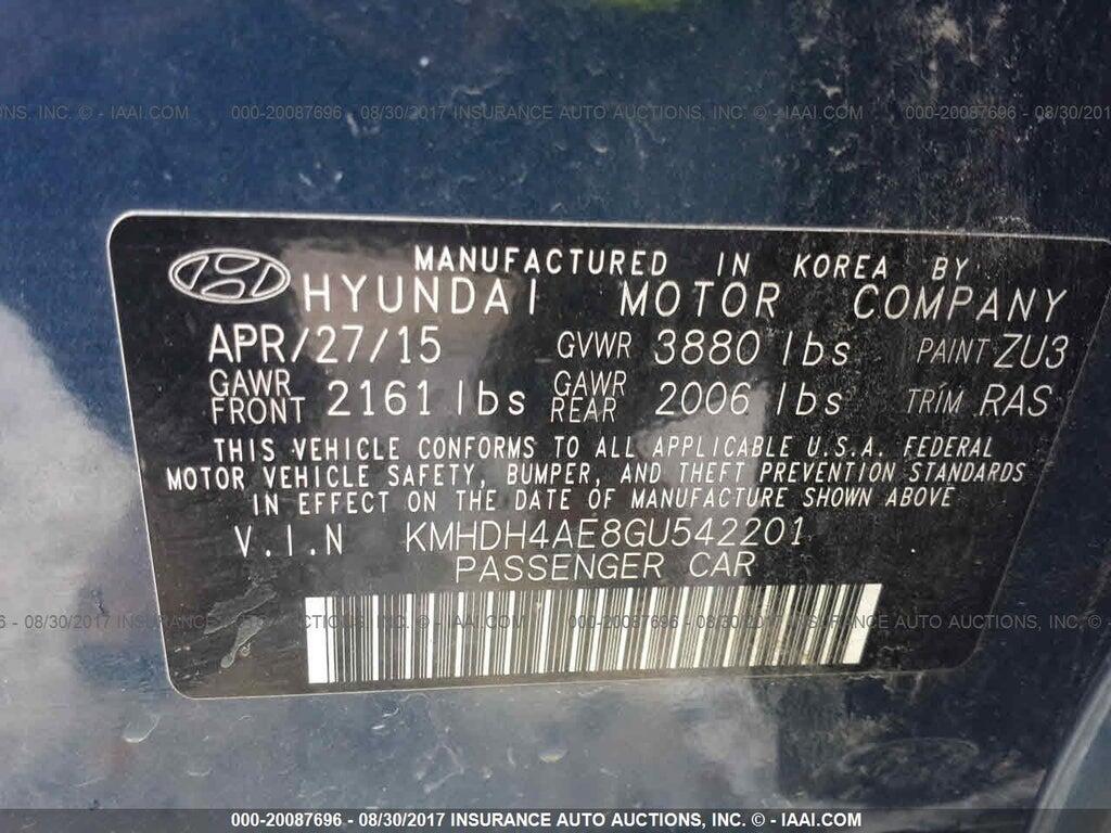 KMHDH4AE8GU542201 2016 HYUNDAI ELANTRA photo no. 9