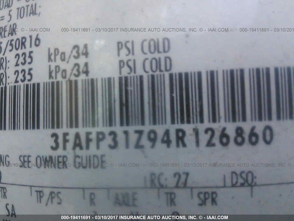 3FAFP31Z94R126860 2004 FORD FOCUS photo no. 9