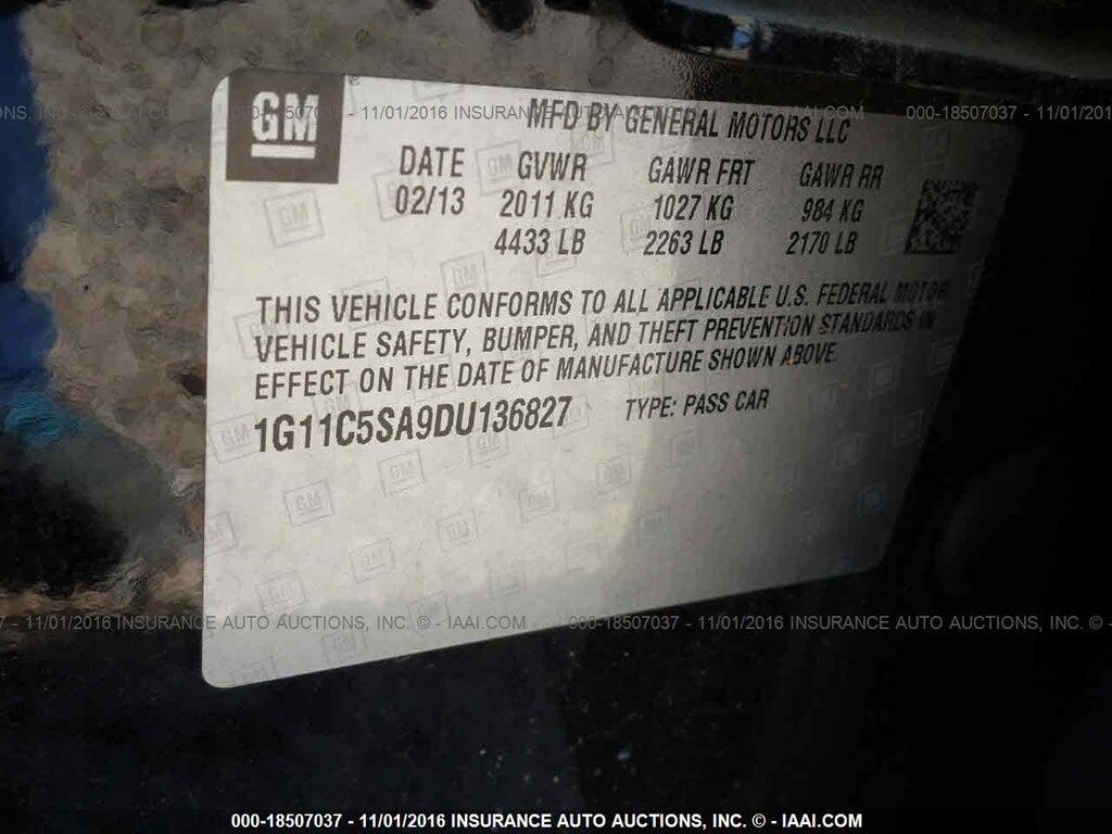 1G11C5SA9DU136827 2013 CHEVROLET MALIBU photo no. 9