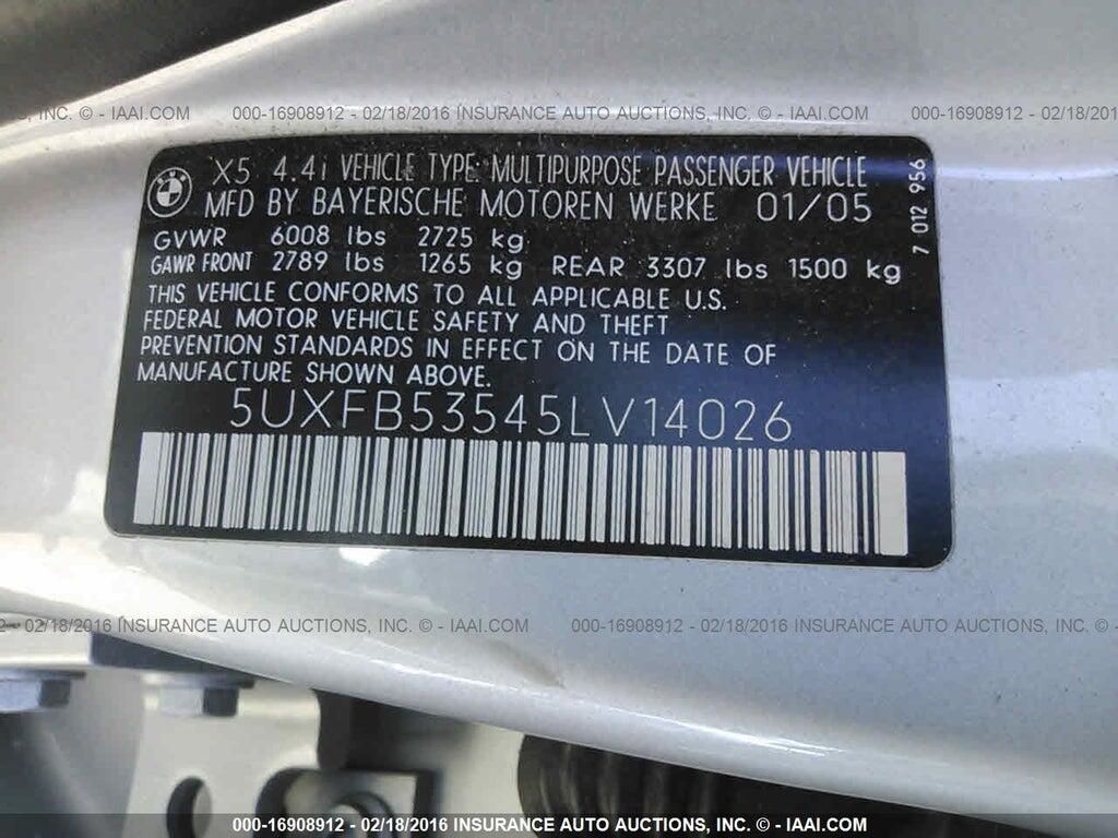5UXFB53545LV14026 2005 BMW X5 photo no. 9