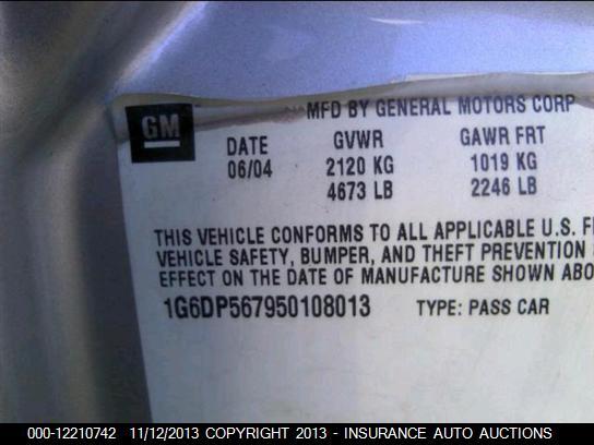 1G6DP567950108013 2005 CADILLAC CTS photo no. 9