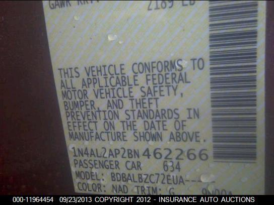 1N4AL2AP2BN462266 2011 NISSAN ALTIMA photo no. 9
