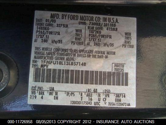 1FMFU18L13LB57148 2003 FORD EXPEDITION photo no. 9