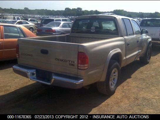 1D7HL48N33S101954 2003 DODGE DAKOTA photo no. 4