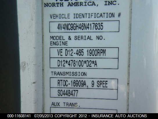 4V4NC9GH46NU17635 2006 VOLVO VN photo no. 10