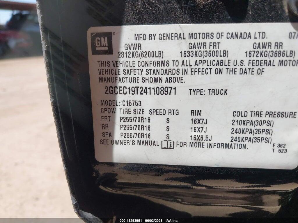 2GCEC19T241108971 2004 CHEVROLET SILVERADO 1500 photo no. 9