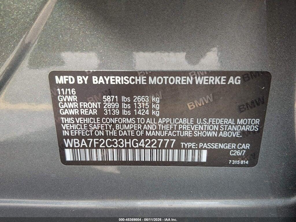 WBA7F2C33HG422777 2017 BMW ALPINA B7 photo no. 9