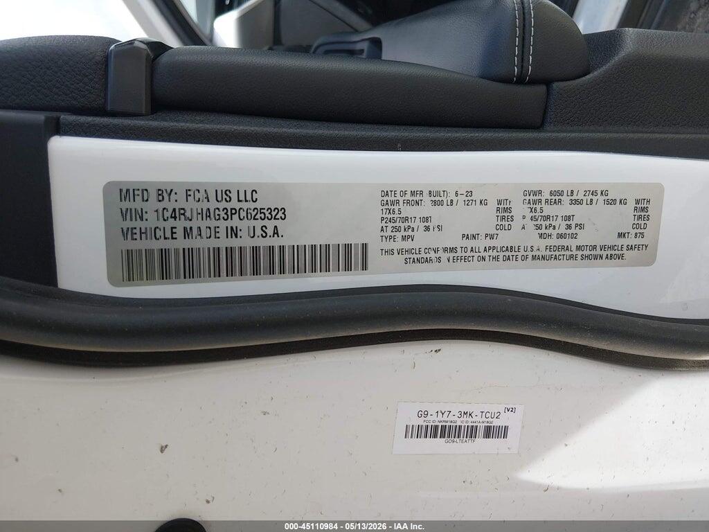 1C4RJHAG3PC625323 2023 JEEP GRAND CHEROKEE photo no. 9