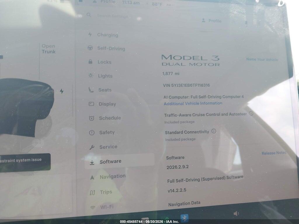 5YJ3E1EB6TF118316 2026 TESLA MODEL 3 photo no. 7