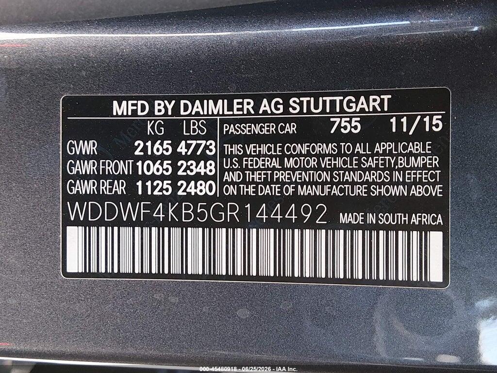 WDDWF4KB5GR144492 2016 MERCEDES-BENZ C 300 photo no. 9